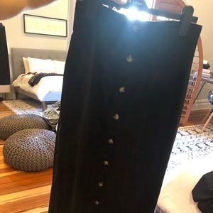 Black ASOS/New Look Midi button skirt
